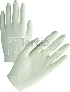 PD-LX-PWF jednorázová latexová rukavice nepudrovaná,bílá