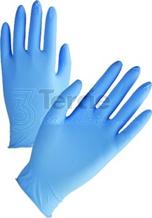 PD-NT-PWF jednorázové nitrilové rukavice modré nepudrované(BOX100)