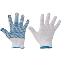 PLOVER rukavice úpletové TC 7gg s PVC terčíky,EN420