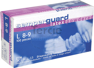 Jednorázové rukavice SEMPERGUARD LATEX latexové,pudrované
