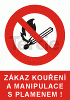 Zákaz kouření a manipul.s plam.4201d A4 PLAST