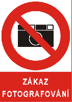 Zákaz fotografování, A4, plast