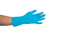FAVORIT latexové úklidové rukavice semišované,EN420