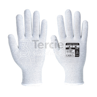 A197 ESD antistatické rukavice bez povrstvení,EN388 (113XX),EN16350 Úroveň R < 1.0 x 108 ohm