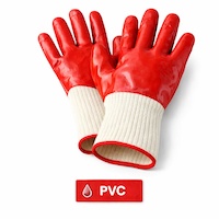 PVC máčené pracovní rukavice