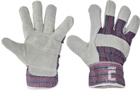 GULL vel.10" rukavice kombinovaná z hovězí štípané kůže-textil,EN 388(3223X)