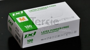 PD-LX-PWF nepudrované jednorázové latexové rukavice,bílá(BOX=100)
