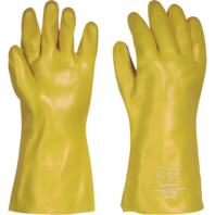 STANDARD PVC pracovní rukavice kyselinovzdorná,EN388(4121X),EN374-1 (typeA; A,K,L,M,N,O,P,T),EN374-5