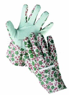AVOCET vel.9" bavlněná rukavice s PVC terčíky,EN388(1X1XX)