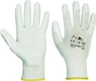BUNTING LIGHT HS-04-003 pracovní rukavice z polyesteru 3/4 máčené v PU,EN388:2016 (4131X)