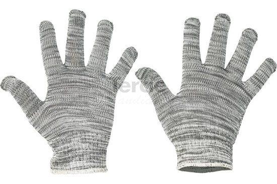 BULBUL pletené bezešvé rukavice,nylon/bavlna