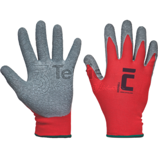 HORNBILL pracovní rukavice z nylonového úpletu G15 povrstvená latexem,EN388(3122X),EN407(X2XXXX)