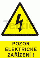 Pozor - elektrické zařízení,A4,plast,0101