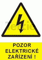 Pozor - elektrické zařízení,A4,plast,0101