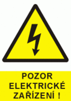 Pozor - elektrické zařízení,A4,plast,0101