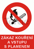 Zákaz kouření a vstupu s plam.,A4,4201a,plast