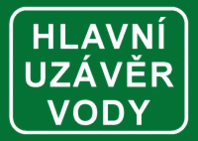 Hlavní uzávěr vody,7833a, 21x9 plast