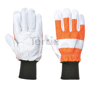 A290 rukavice pracovní kombinovaná pro práci s řetězovou pilou,EN388(3123X),EN381-7(Třída0),EN ISO 21420 Obratnost 5