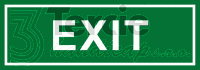 EXIT - text v rámečku (zelená), 20x7, folie, POZ37