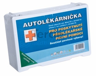 Autolékárnička plastová typ I pro osobní a nákladní automobily dle vyhlášky č.341/2014 Sb.