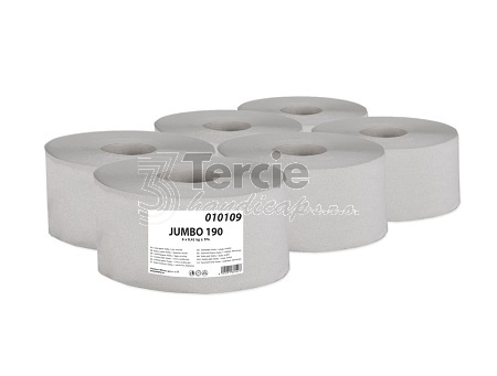 JUMBO 190 mm, jednovrstvý toaletní papír, recyklovaný,(BAL=6rolí)