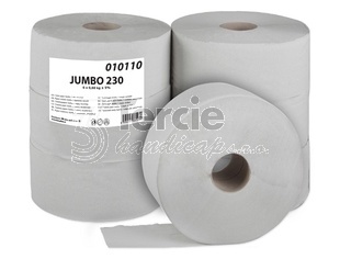 JUMBO 230 mm, jednovrstvý toaletní papír, recyklovaný,(BAL=6rolí)