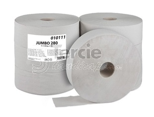 JUMBO 280 mm, jednovrstvý toaletní papír,recyklovaný,(BAL=6rolí)