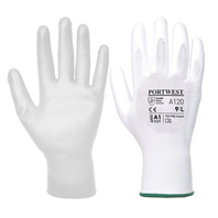 A120 rukavice z úpletu PES 13gg máčená v PU,EN388(3131X)