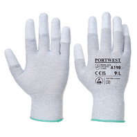 A198 ESD antistatické rukavice s PU vrstvou na prstech EN420,EN388,EN1149