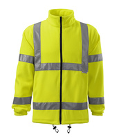 5v1 HiVis fleece bunda, celopropínací zip, EN ISO 20471, EN ISO 13688