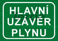 Hlavní uzávěr plynu,plast A4