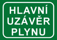 Hlavní uzávěr plynu,plast A4