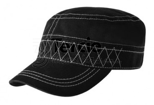 ARMY čepice s kšiltem, prošitá,barva black/grey