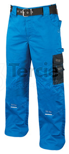 4TECH 02, kalhoty do pasu modro-černé, vel.62, prodloužené
