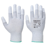 VA198 ESD antistatické rukavice PU Fingertip pro výdejní automat EN420,EN388,EN1149