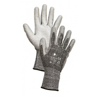 HS-04-018 pletené rukavice s PU v dlani,EN388(4X43C)