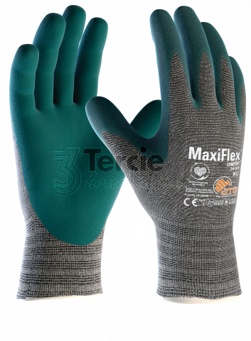 MaxiFlex® Comfort™ 34-924 ATG® pracovní rukavice máčené v NBR nitrilové pěně,EN388(4121A),EN407(X1XXXX)