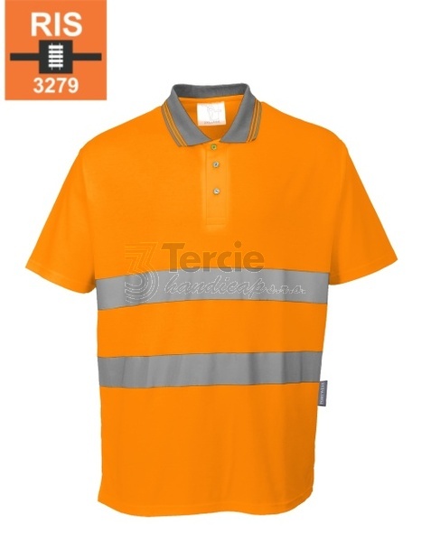 S171 reflexní polokošile Comfort Hi-Vis, bavlna,EN ISO 20471 Třída 2