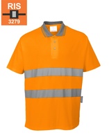 S171 reflexní polokošile Comfort Hi-Vis, bavlna,EN ISO 20471 Třída 2