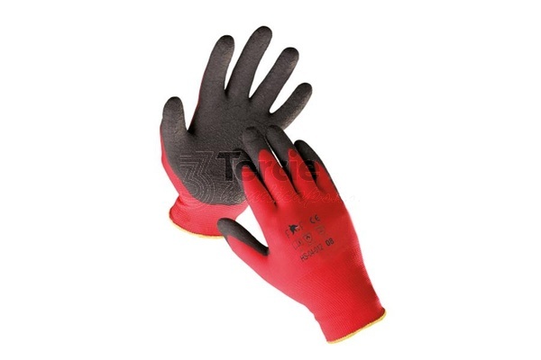 FF HORNBILL LIGHT HS-04-012 rukavice polyesterové s nánosem latexu EN 388:2016 (3143X),EN 407 (X1XXXX)