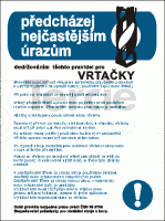 Pravidla bezpečné práce pro vrtačky, A3 plast