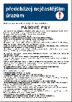 Pravidla bezpečné práce pro pásové pily, A3, plast