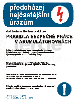 Pravidla bezpečné práce v akumulátorovnách, A3,plast