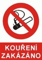 KOUŘENÍ ZAKÁZÁNO, v tomto prostou je používání elektronických cigaret zakázáno A4 PLAST