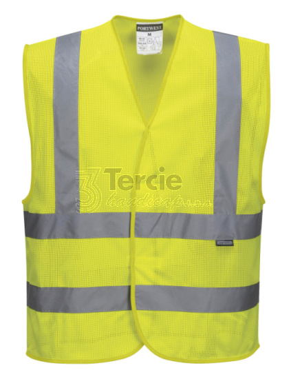 C370 HiVis vesta reflexní síťovaná MeshAir Band & Brace,EN ISO 20471 Třída 2 
& Brace