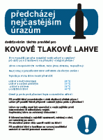 Pravidla bezpečné práce pro kovové tlakové lahve na plyny, A3 plast