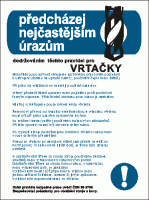 Pravidla bezpečné práce pro vrtačky, A3 plast