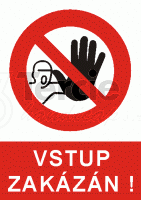 Vstup zakázan, 5301b, plast, A4