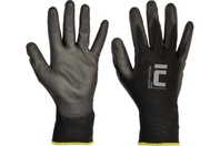 BUNTING BLACK EVOLUTION rukavice polyesterové s vrstvou PU na dlani a prstech,EN388(3132X)