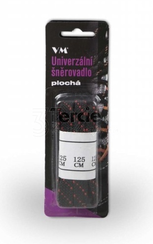 Šněrovadlo ploché silné černo-červené